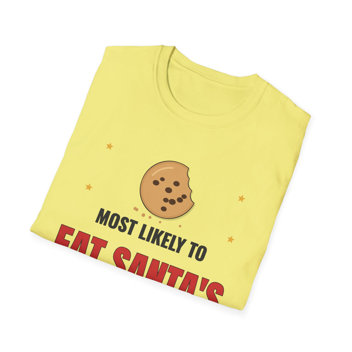 Most Likely to Eat Santa's Cookies Light Colored Shirt, Funny Family Christmas Tee