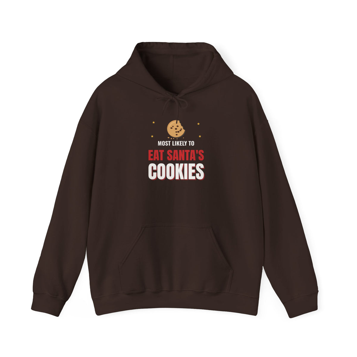 Most Likely to Eat Santa's Cookies Dark Colored Hoodie, Funny Family Christmas Sweatshirt