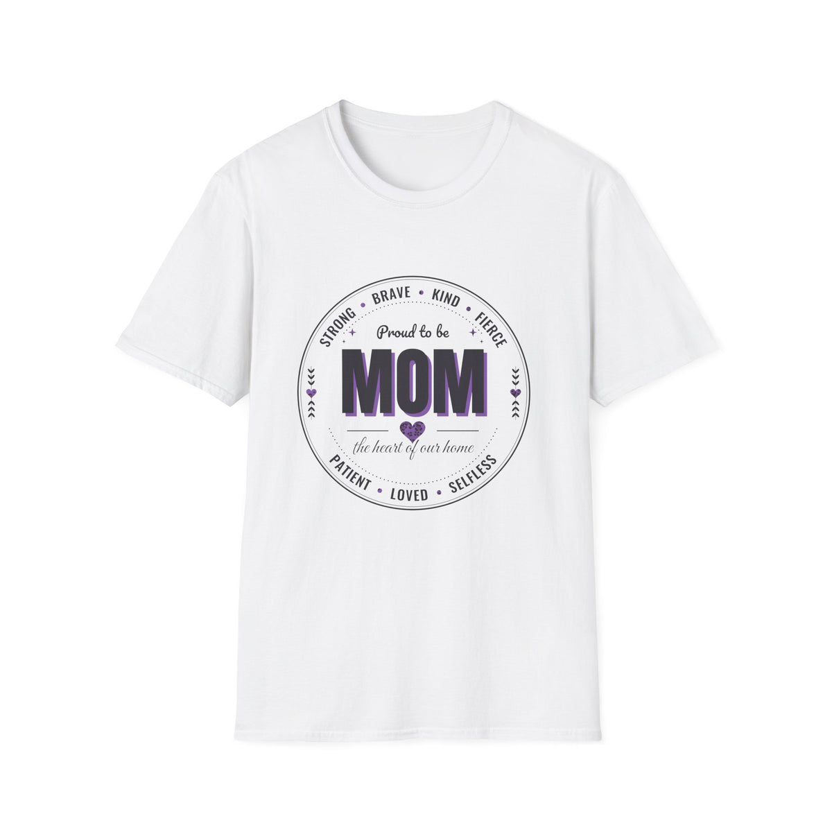 Proud to Be MOM Purple Leopard Dark Colored Shirt, Mom Badge Tee, Mother's Day Gift