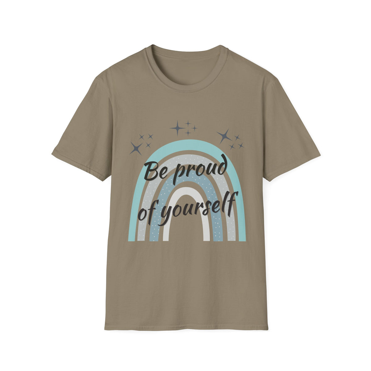 Be Proud of Yourself Shirt, Boho Rainbow Positive Tee