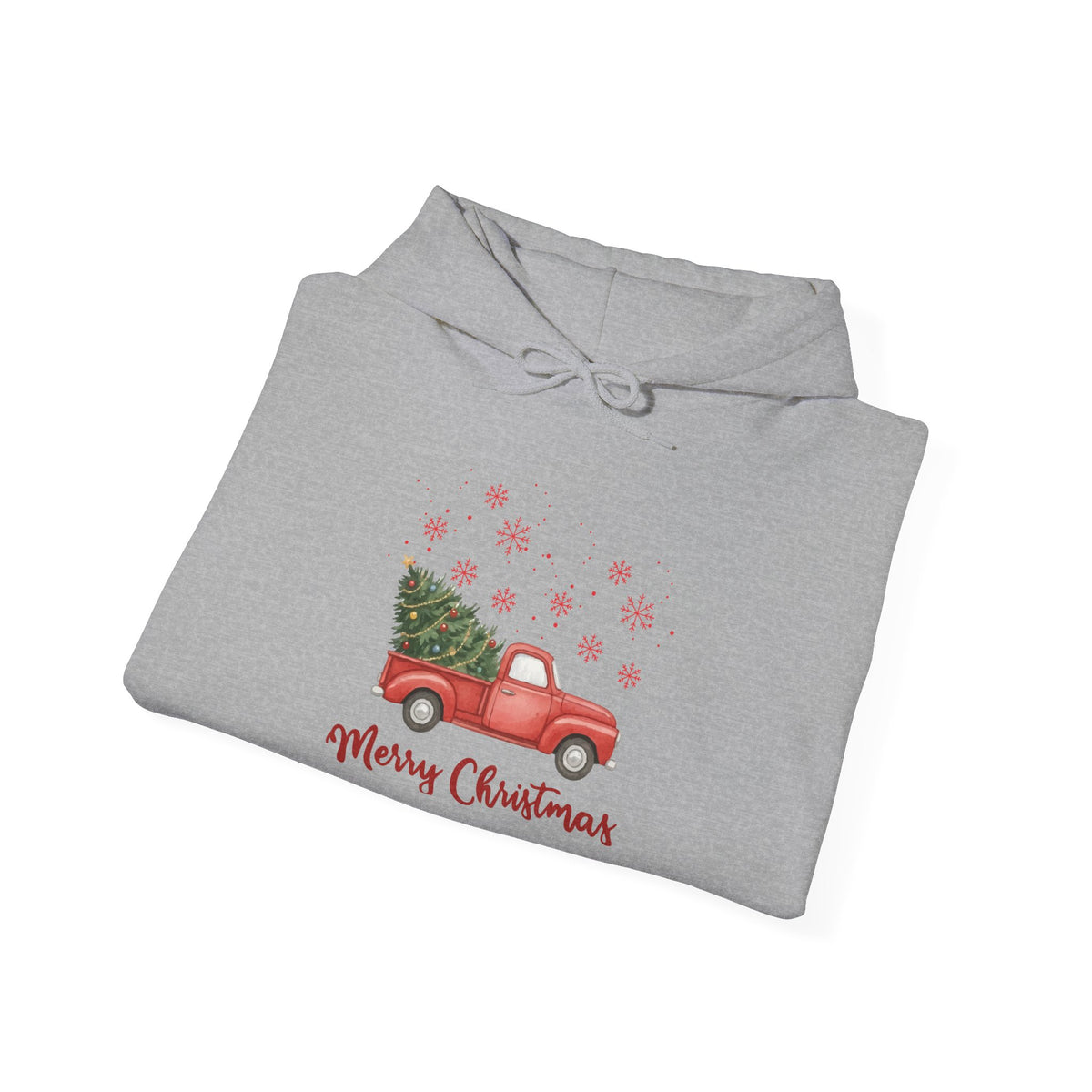 Merry Christmas Red Truck Hoodie, Vintage Christmas Tree Truck Sweatshirt