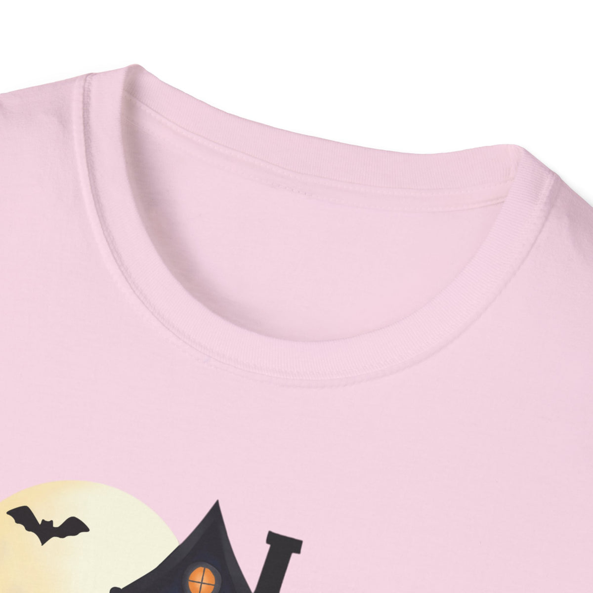 Happy Halloween Haunted House Light Colored Shirt, Spooky Full Moon Halloween
