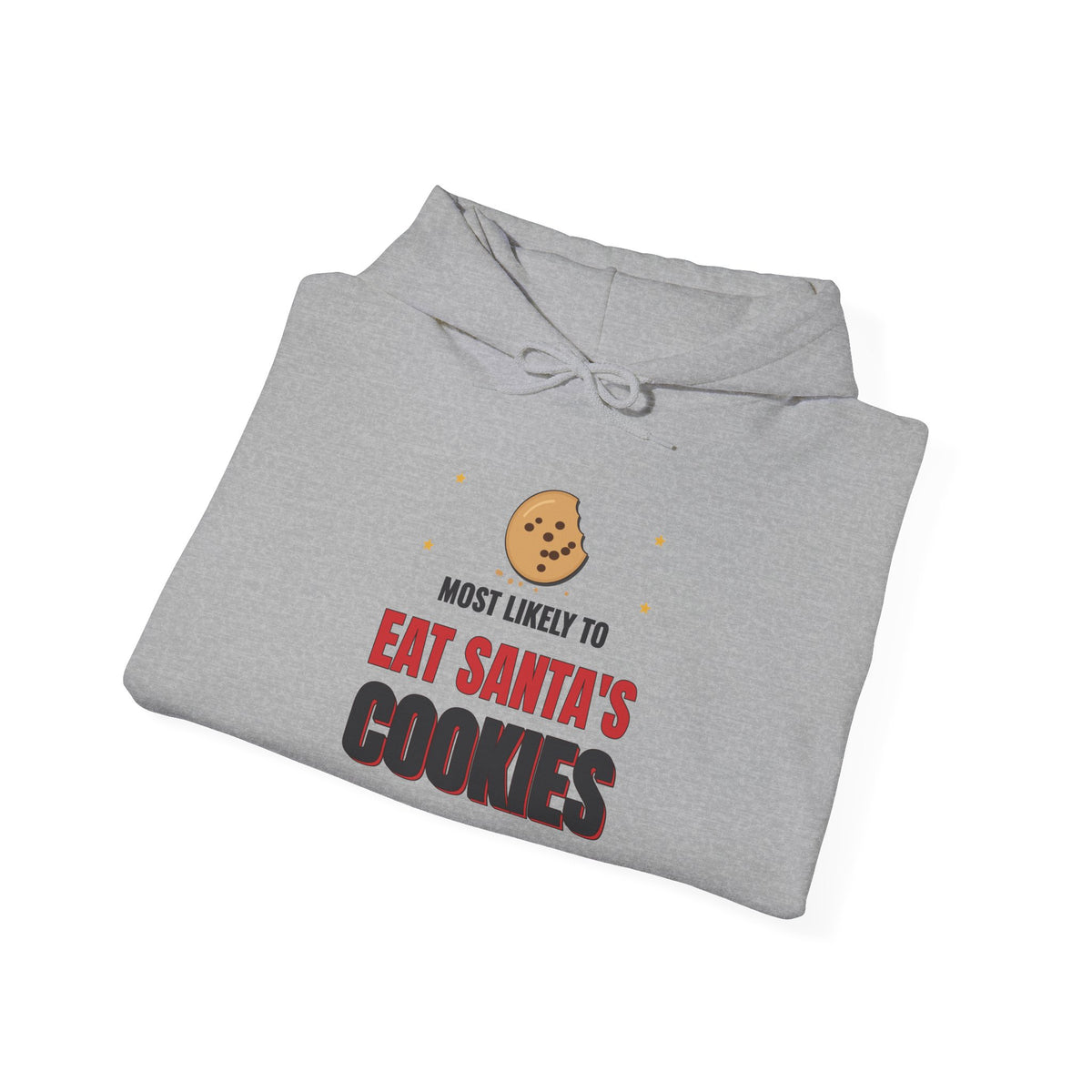 Most Likely to Eat Santa's Cookies Light Colored Hoodie, Funny Family Christmas Sweatshirt