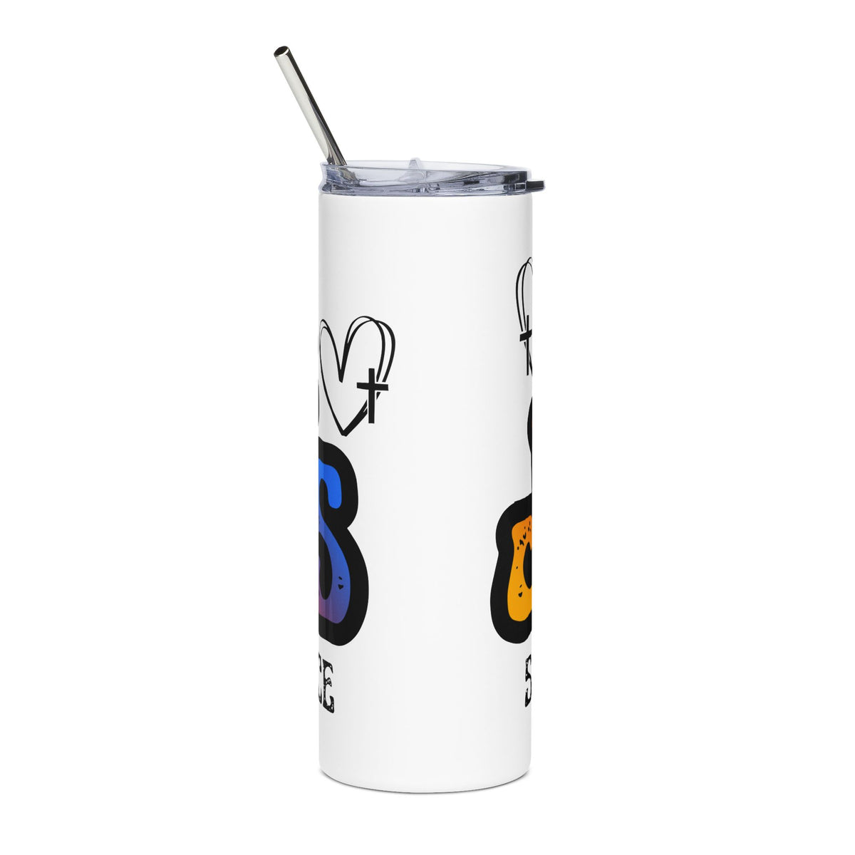 I Love Jesus 20oz Tumbler, Saved By Grace Christian Cup
