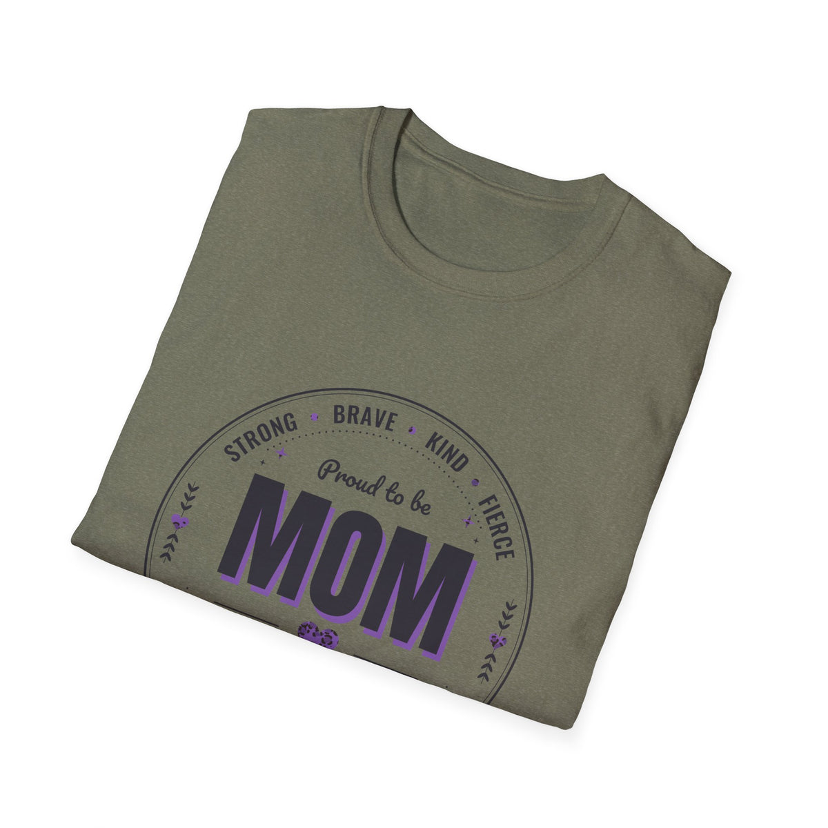 Proud to Be MOM Purple Leopard Dark Colored Shirt, Mom Badge Tee, Mother's Day Gift