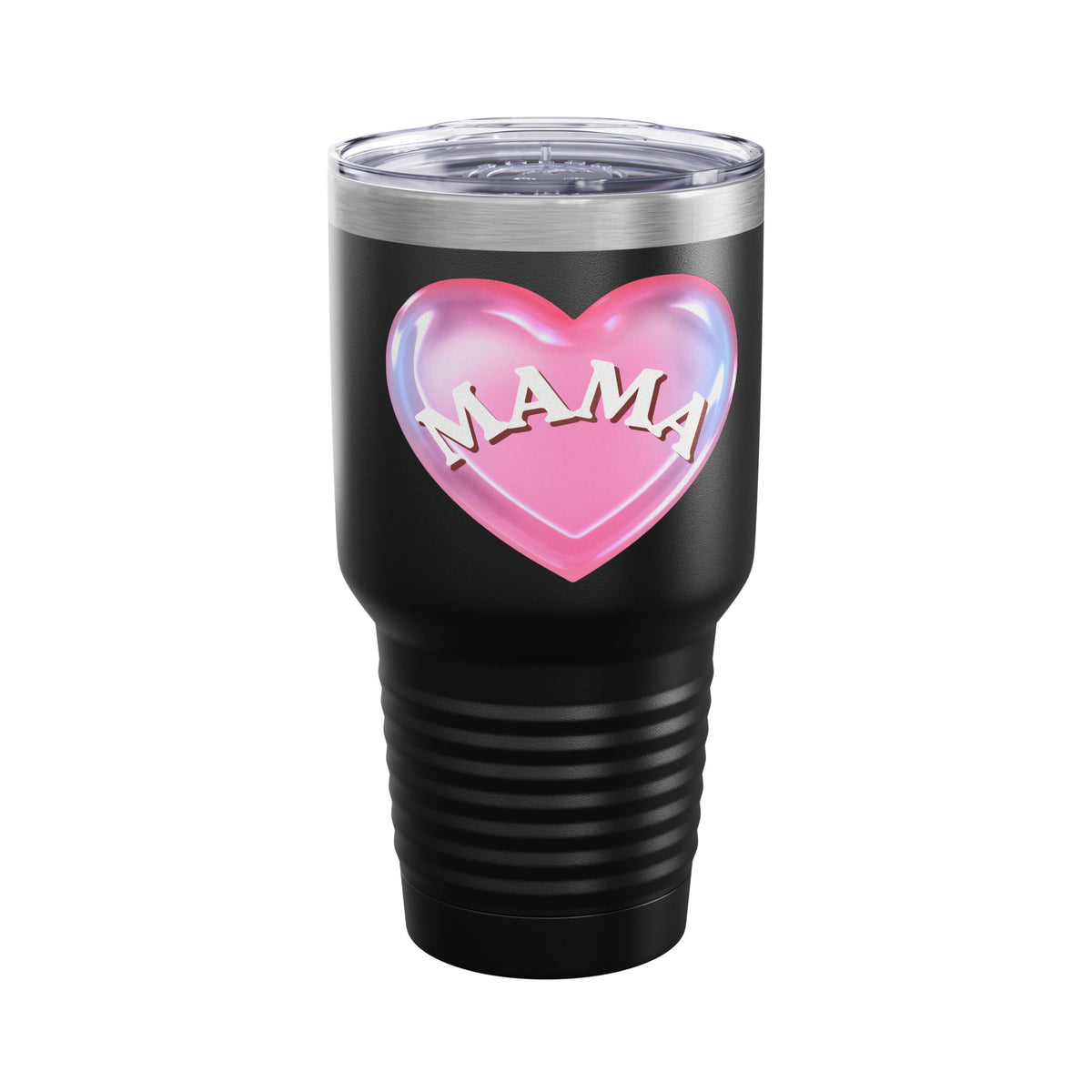 Mama Pink Heart Tumbler, Cute Mom Travel Cup