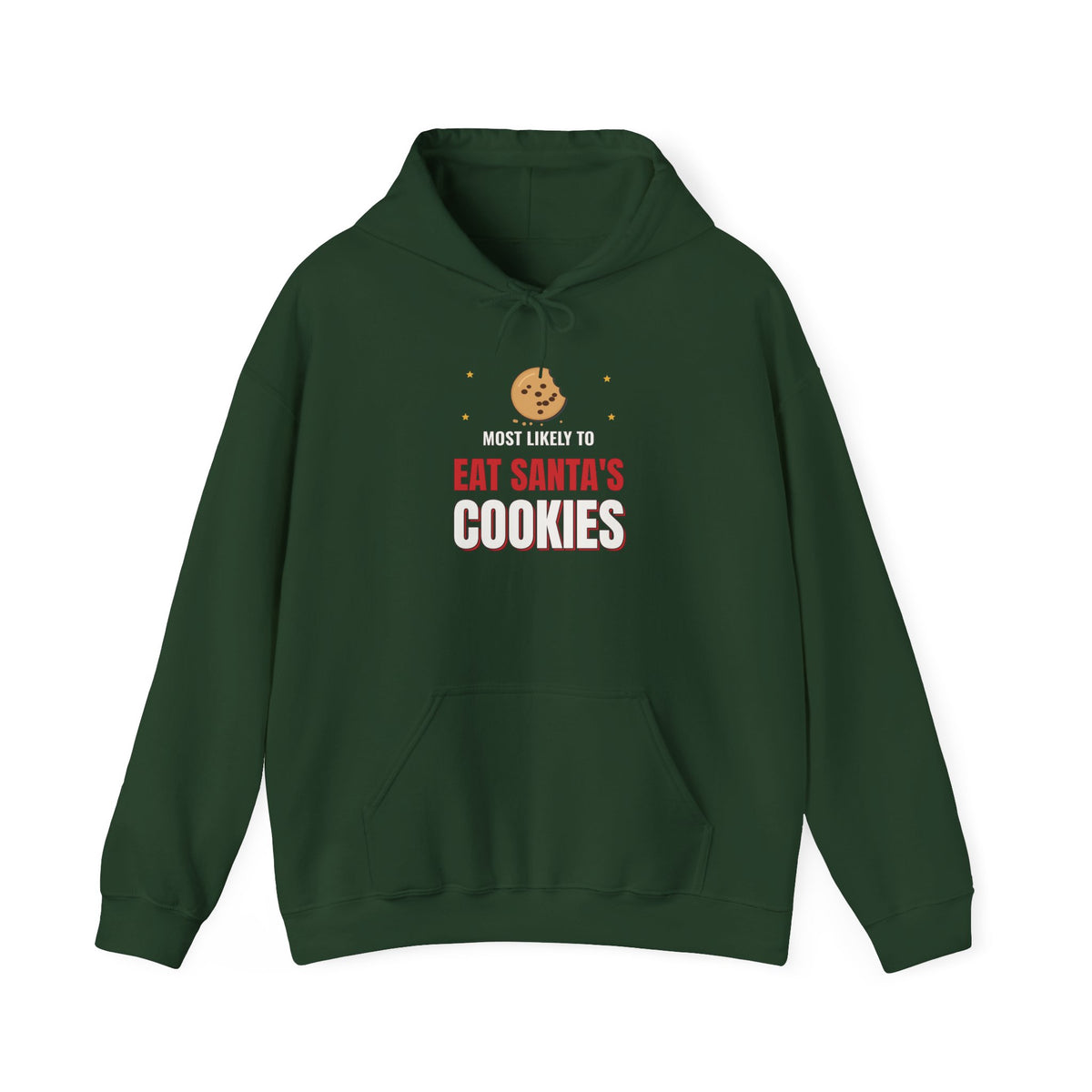 Most Likely to Eat Santa's Cookies Dark Colored Hoodie, Funny Family Christmas Sweatshirt