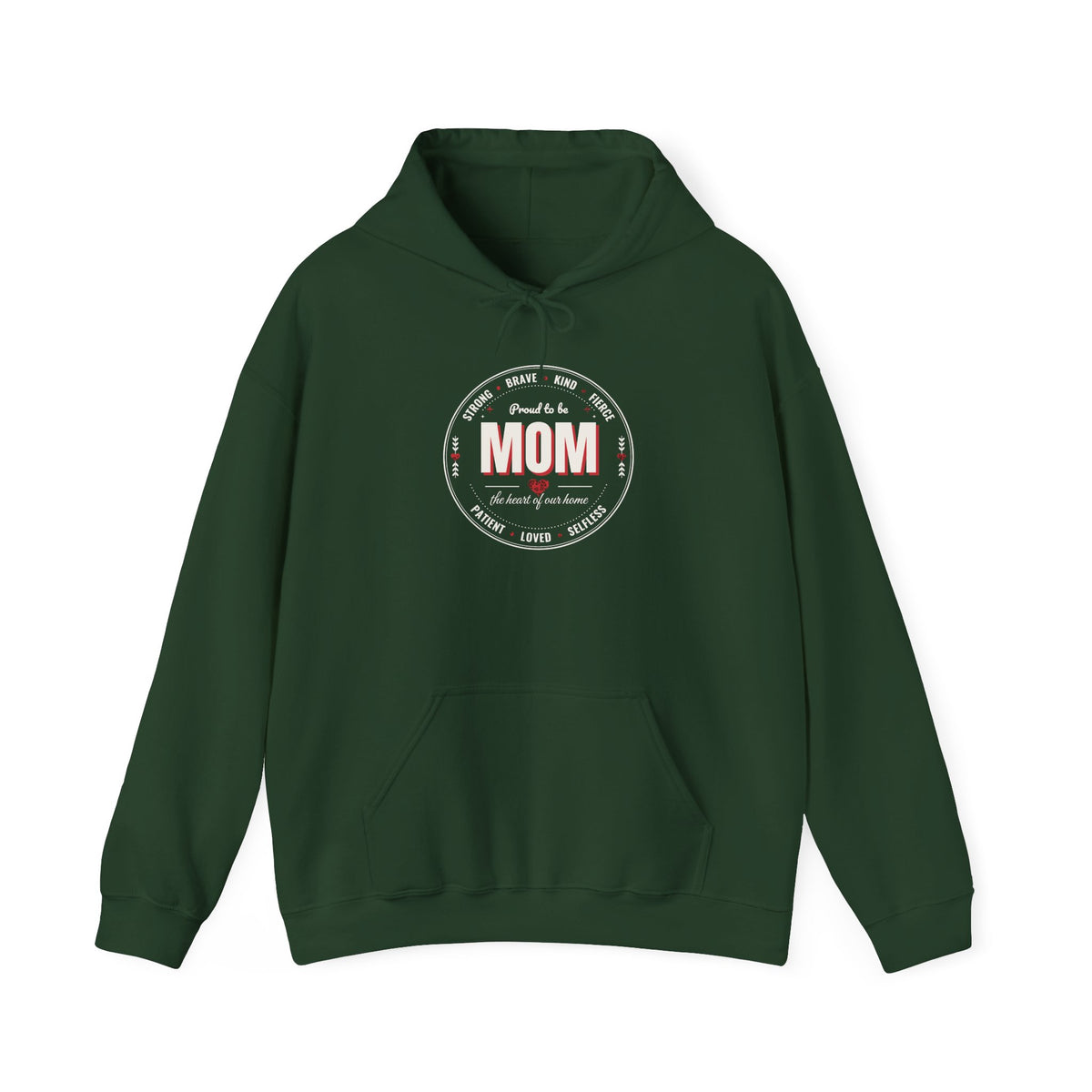 Proud to Be MOM Red Leopard Dark Colored Hoodie, Mom Badge Sweatshirt, Mother's Day Gift
