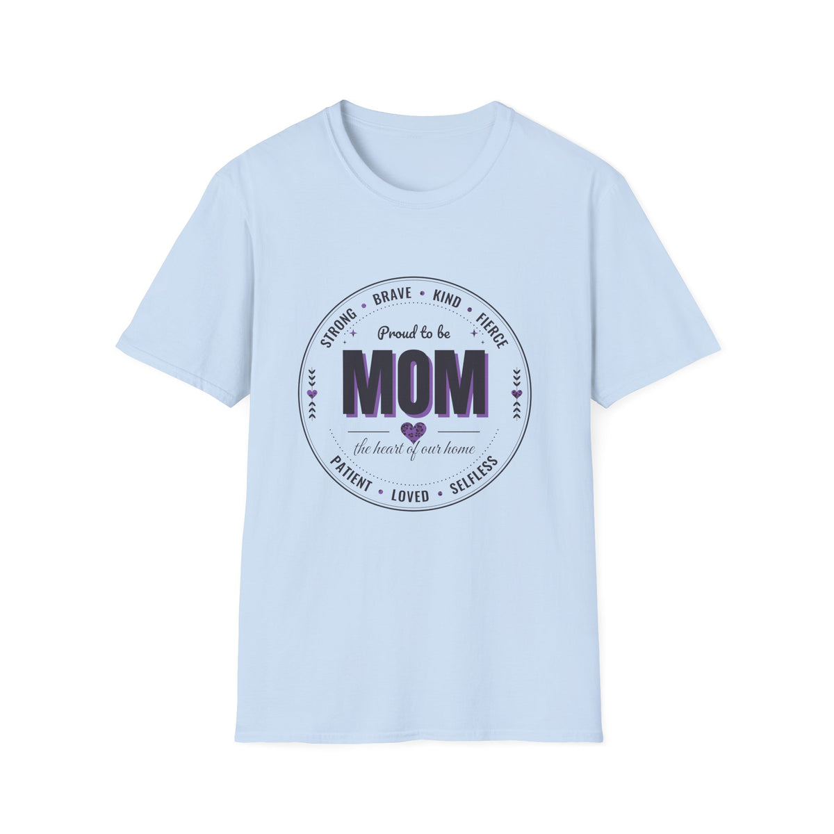 Proud to Be MOM Purple Leopard Dark Colored Shirt, Mom Badge Tee, Mother's Day Gift