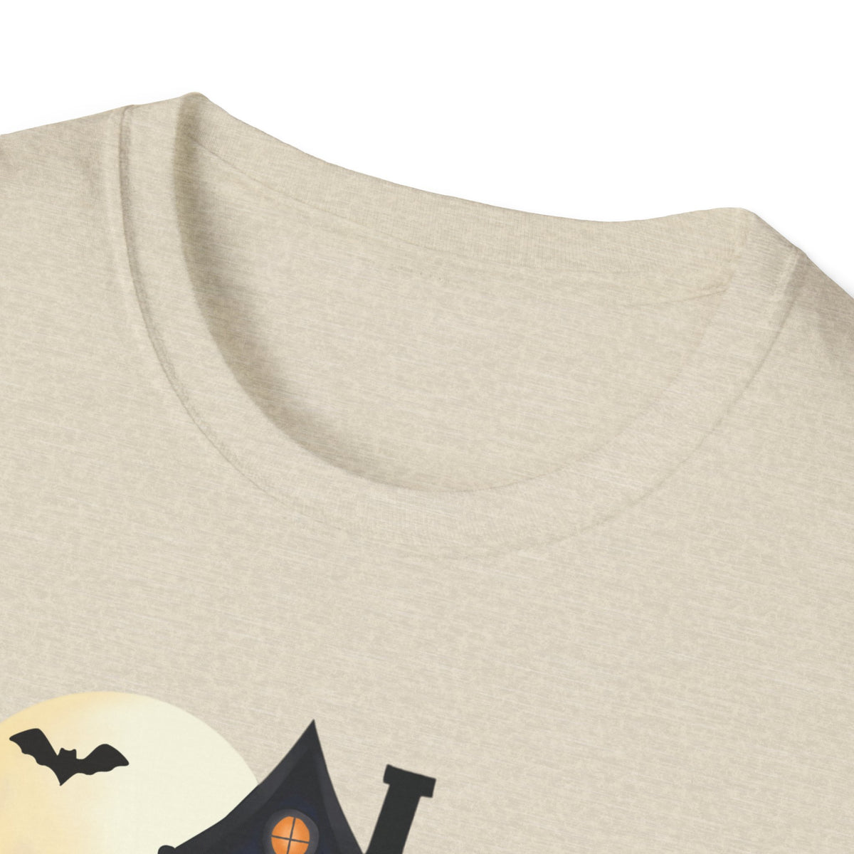 Happy Halloween Haunted House Light Colored Shirt, Spooky Full Moon Halloween