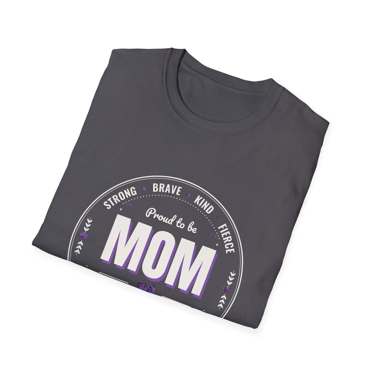Proud to Be MOM Purple Leopard Dark Colored Shirt, Mom Badge Tee, Great Gift For Mom