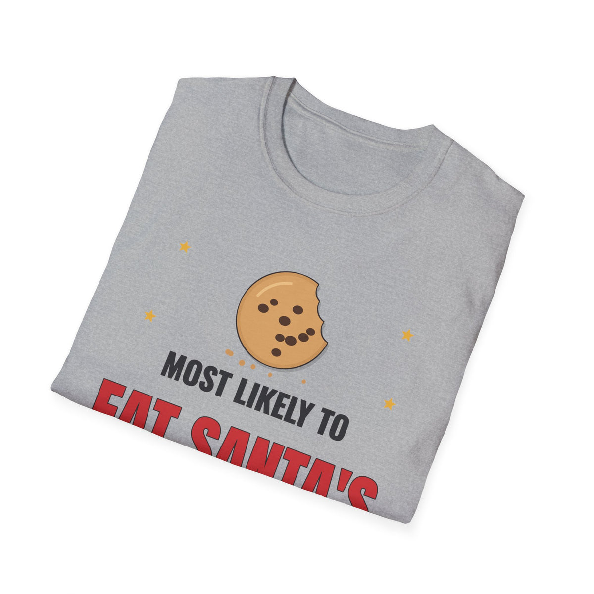 Most Likely to Eat Santa's Cookies Light Colored Shirt, Funny Family Christmas Tee