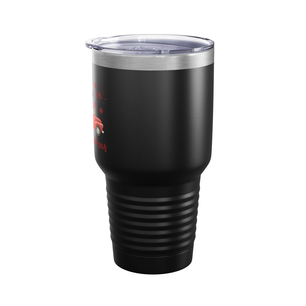 Merry Christmas Red Truck 30oz Tumbler, Farmhouse Christmas Cup