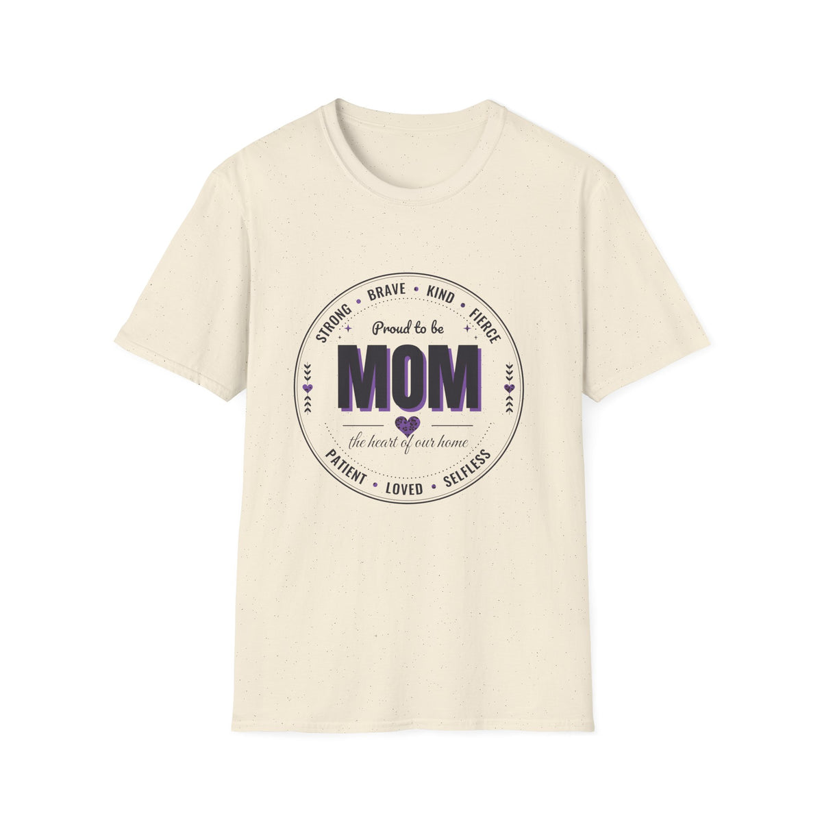 Proud to Be MOM Purple Leopard Dark Colored Shirt, Mom Badge Tee, Mother's Day Gift