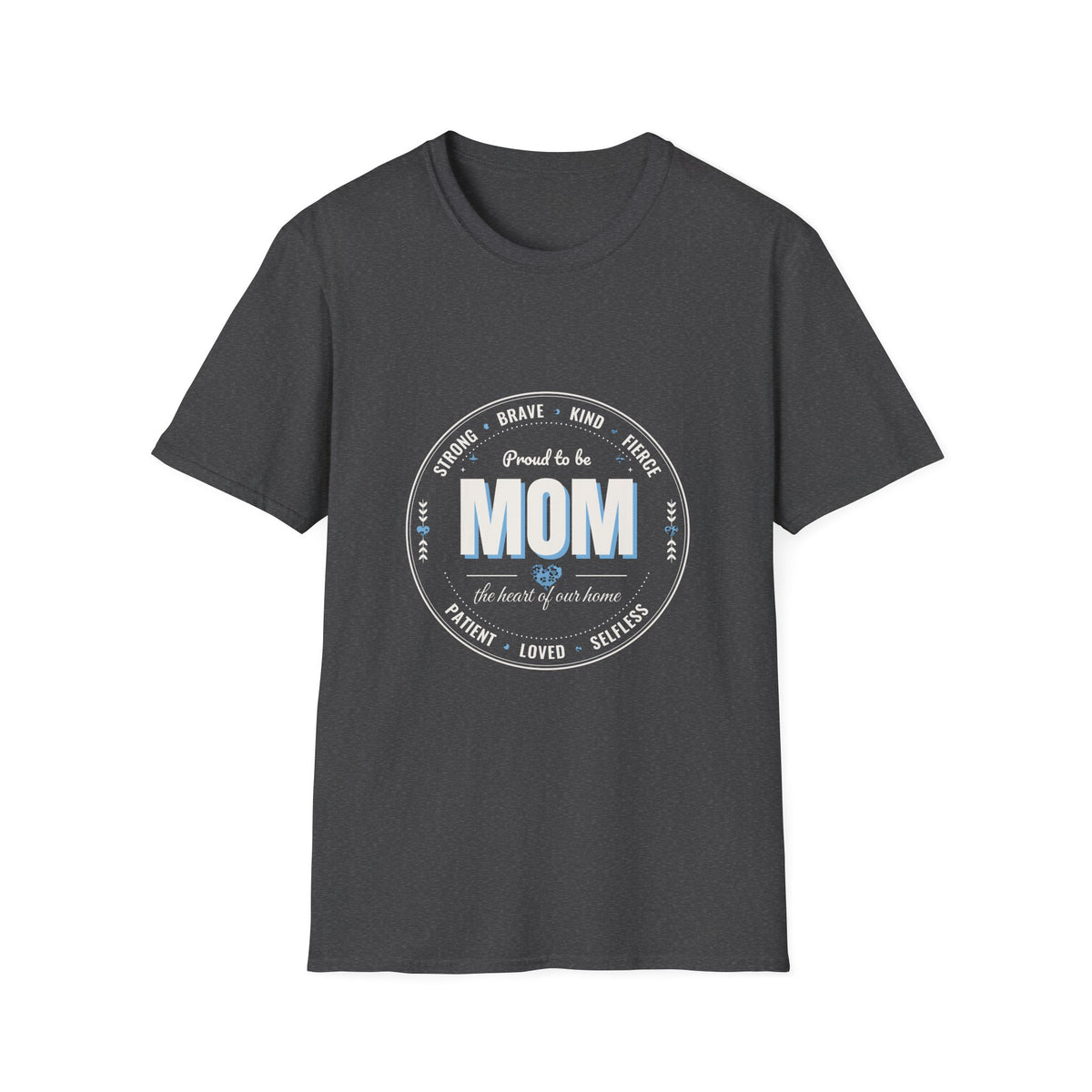 Proud to Be MOM Blue Leopard Dark Colored Shirt, Mom Badge Tee, Great Gift for Mom