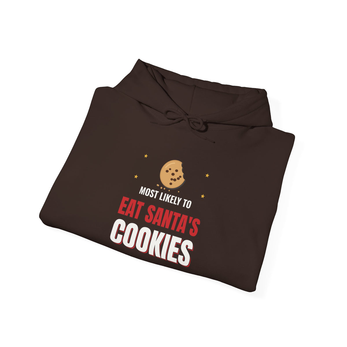 Most Likely to Eat Santa's Cookies Dark Colored Hoodie, Funny Family Christmas Sweatshirt