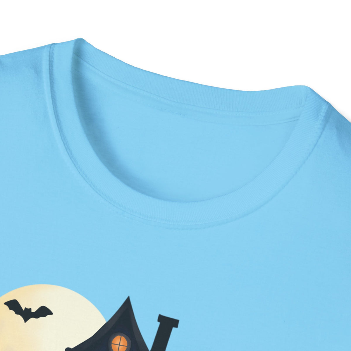Happy Halloween Haunted House Light Colored Shirt, Spooky Full Moon Halloween