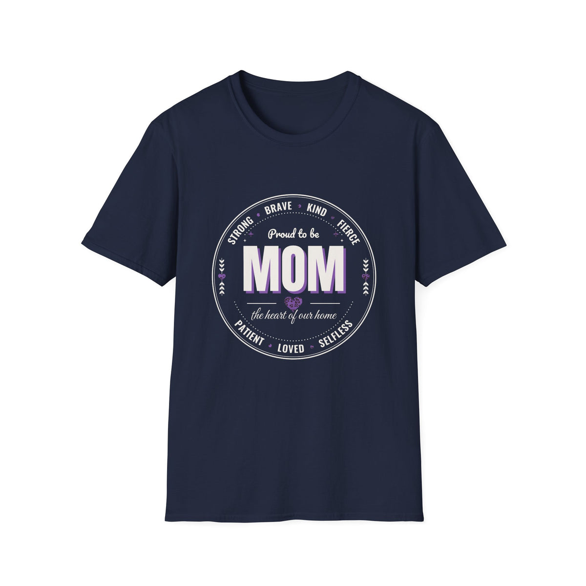 Proud to Be MOM Purple Leopard Dark Colored Shirt, Mom Badge Tee, Great Gift For Mom